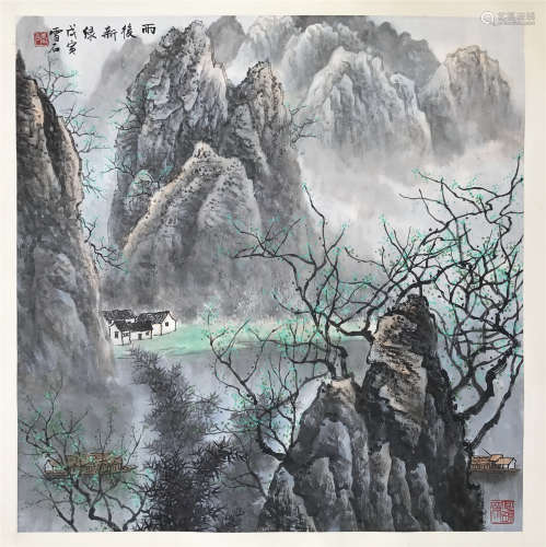 CHINESE SCROLL PAINTING OF LAKEVIEWS