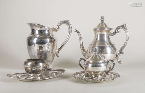 Group Of Vintage Silver Plated Tea Set