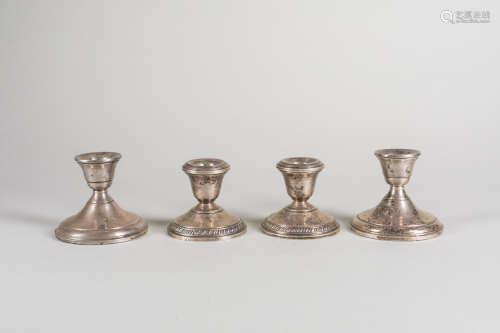 Two Pairs Of Sterling Candle Stand
