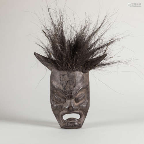Late 19th Meiji Period Japanese  Wood Mask