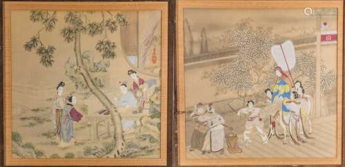 Two Pieces Chinese Traditional Paintings