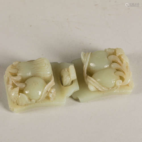 Antique Pale Celadon Jade Garment Hook