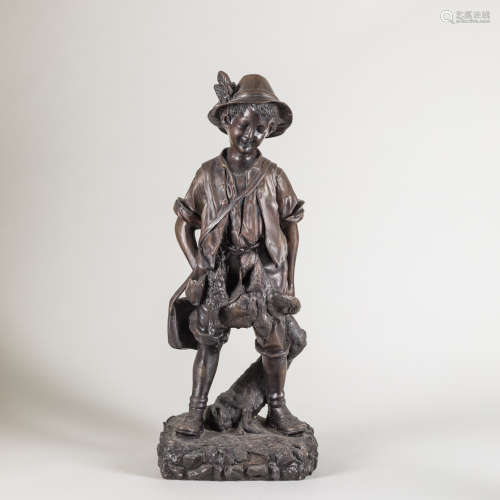 Late 19th Antique Bronze Figure