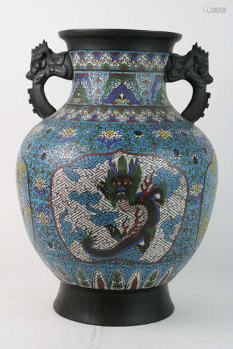 Chinese Cloisonne Large Vase