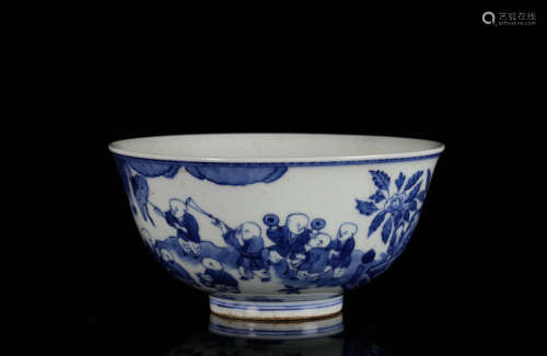 \\Chinese Blue/White Porcelain Hundred Kids