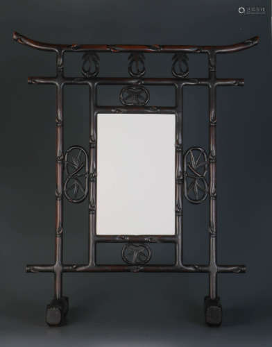 .Chinese Rosewood Table Screen Frame