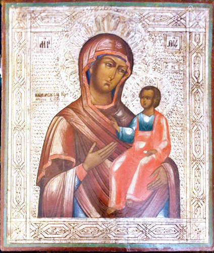 Russian icon of the Iverskaya Mother of God.