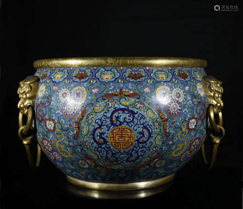 Chinese Gilt Bronze Enamel Jar