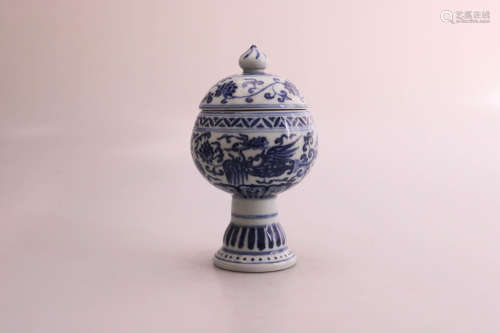 Chinese Blue And White Porcelain Burner