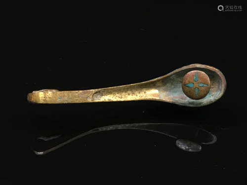 Chinese Bronze  Gilt Hook