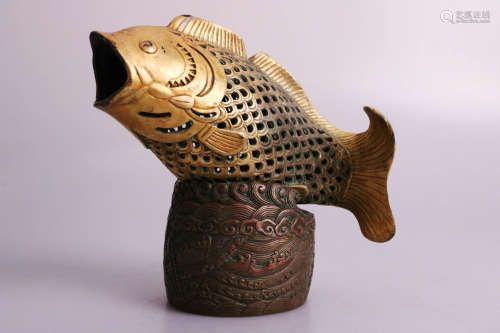 Chinese Gilt Bronze Fish
