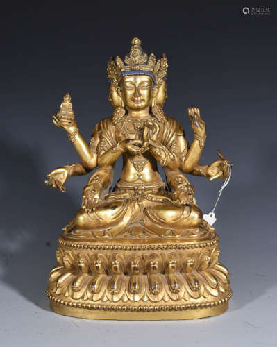 Chinese Gilt Bronze Buddha