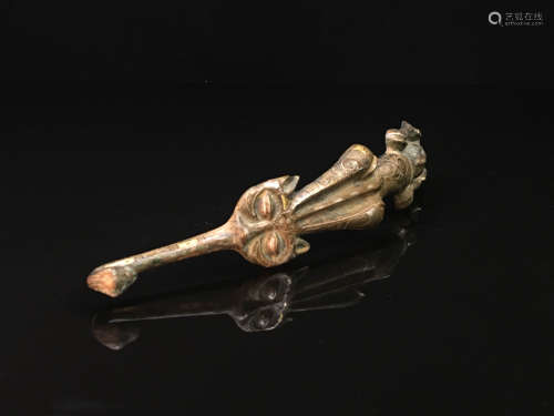 Chinese Bronze Gilt Hook