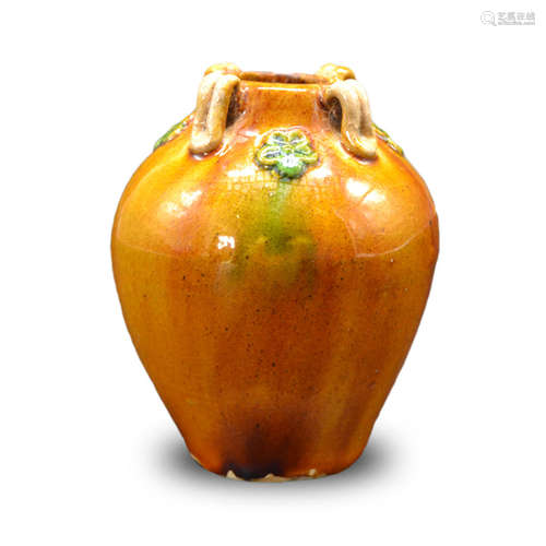 Chinese San Cai Porcelain Jar