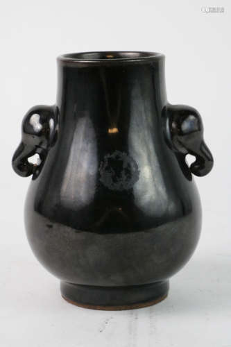 Black Glazed Poreclain Vase