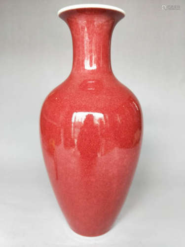 Chinese Copper Red Glaze Porcelain Vase