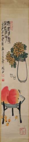 Qi, BaiShi. Water color painting of flower