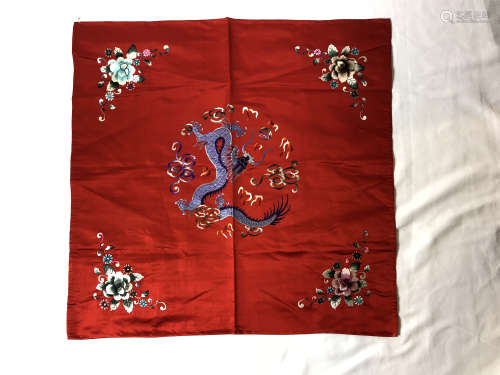 CHINESE EMORIDERY DRAGON PILLOW COVER