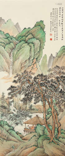 吴榖祥 壬寅（1902）年作 仿文待诏笔意 立轴 设色纸本