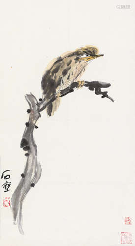 陈子庄（1913～1976） 良禽择木图 立轴 设色纸本