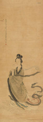 范金镛（1851～1914） 仕女 立轴 设色绢本