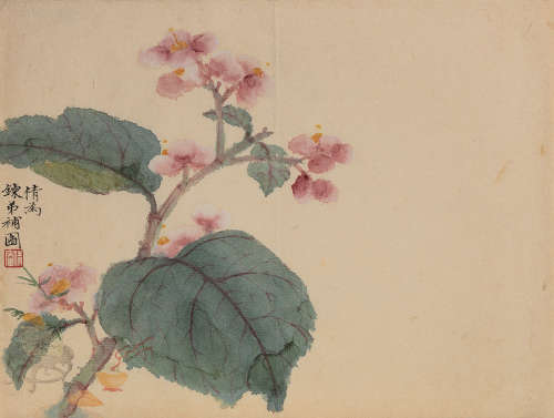吴湖帆（1894～1968） 海棠 镜片 设色纸本