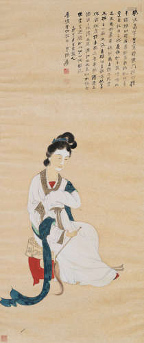 张大千（1899～1983） 己卯（1939）年作 绝代佳人图 镜片 设色纸本