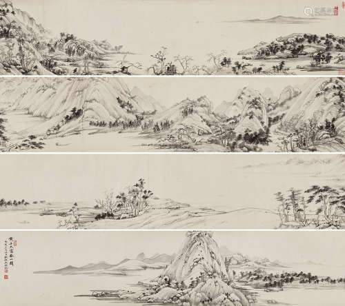 吴湖帆（1894～1968） 乙亥（1935）年 作 临富春山图卷 手卷 水墨纸本
