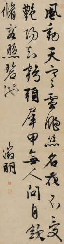 文徵明（1470～1559） 行书七言诗 立轴 水墨纸本