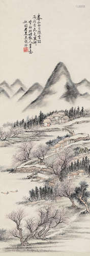 吴榖祥（1848～1903） 杏花雨后 立轴 设色纸本