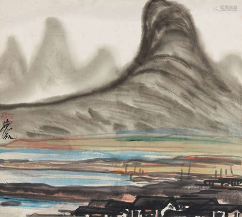 林风眠（1900～1991） 山水 镜片 设色纸本