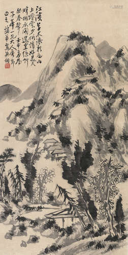 蒲华（1832～1911） 壬申（1872）年作 春山新色 镜片 水墨纸本