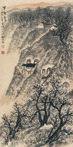赵望云（1906～1977） 1969年作 早春之晨 立轴 设色纸本