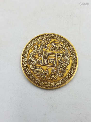 A SHANDONG GOLD COIN