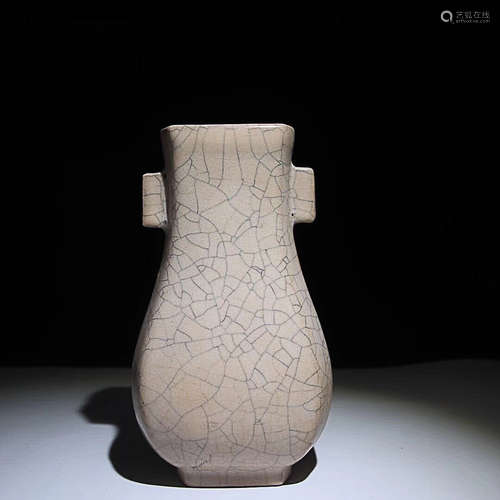 10-12TH CENTURY, A GE KILN DOUBLE-EAR VASE, SONG DYNASTY