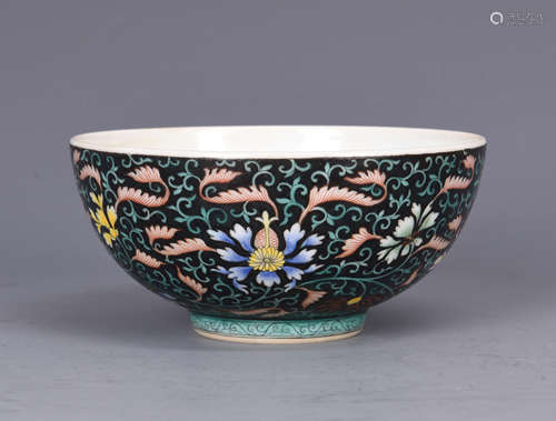 Famille Rose Porcelain  Bowl  with Mark