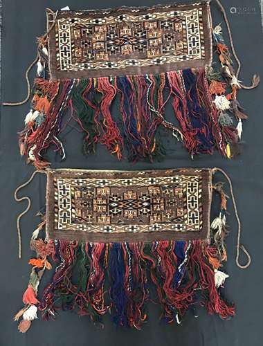 Pair of Turkish  Wool Camel Chuval Bags