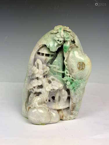 Carved Jadeite Mountain with mark