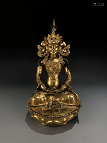 Gilt Bronze Figur of Avalokitesvara