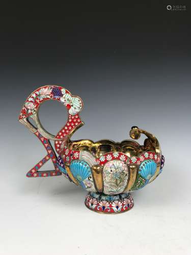 Russian Cloisonne Enamel Kovish