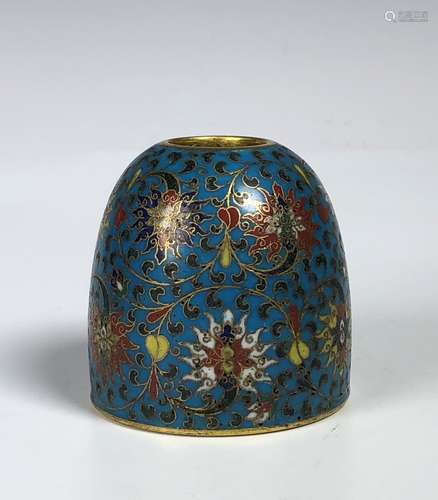 Cloisonne Enamel Scholars Brush Holder with Mark