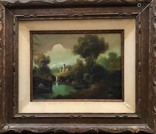 Oil on Canvas of Landscape Scene Signed