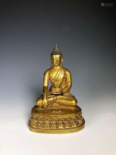 Gilt Bronze Figure of Sakyamuni