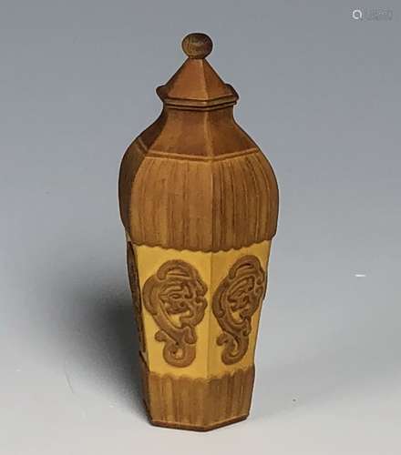 Carved Bamboo Snuff Bottle