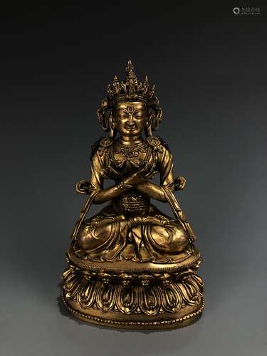 Gilt Bronze Figure of Vairocana