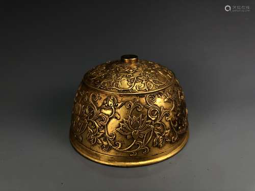 Gilt Bronze Bee Hive with Xuande Mark