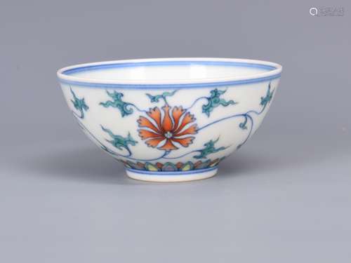 Porcelain Flower Bowl with Mark