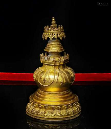 Gilt Bronze Stupa