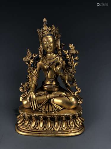 Gilt Bronze Figure of A Tara