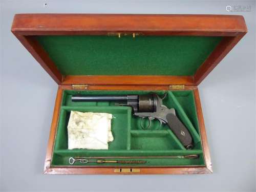 A Circa 1880's Belgium Pin-Fire Revolver